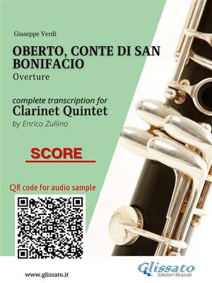 cover image of Clarinet Quintet score "Oberto, Conte di San Bonifacio"